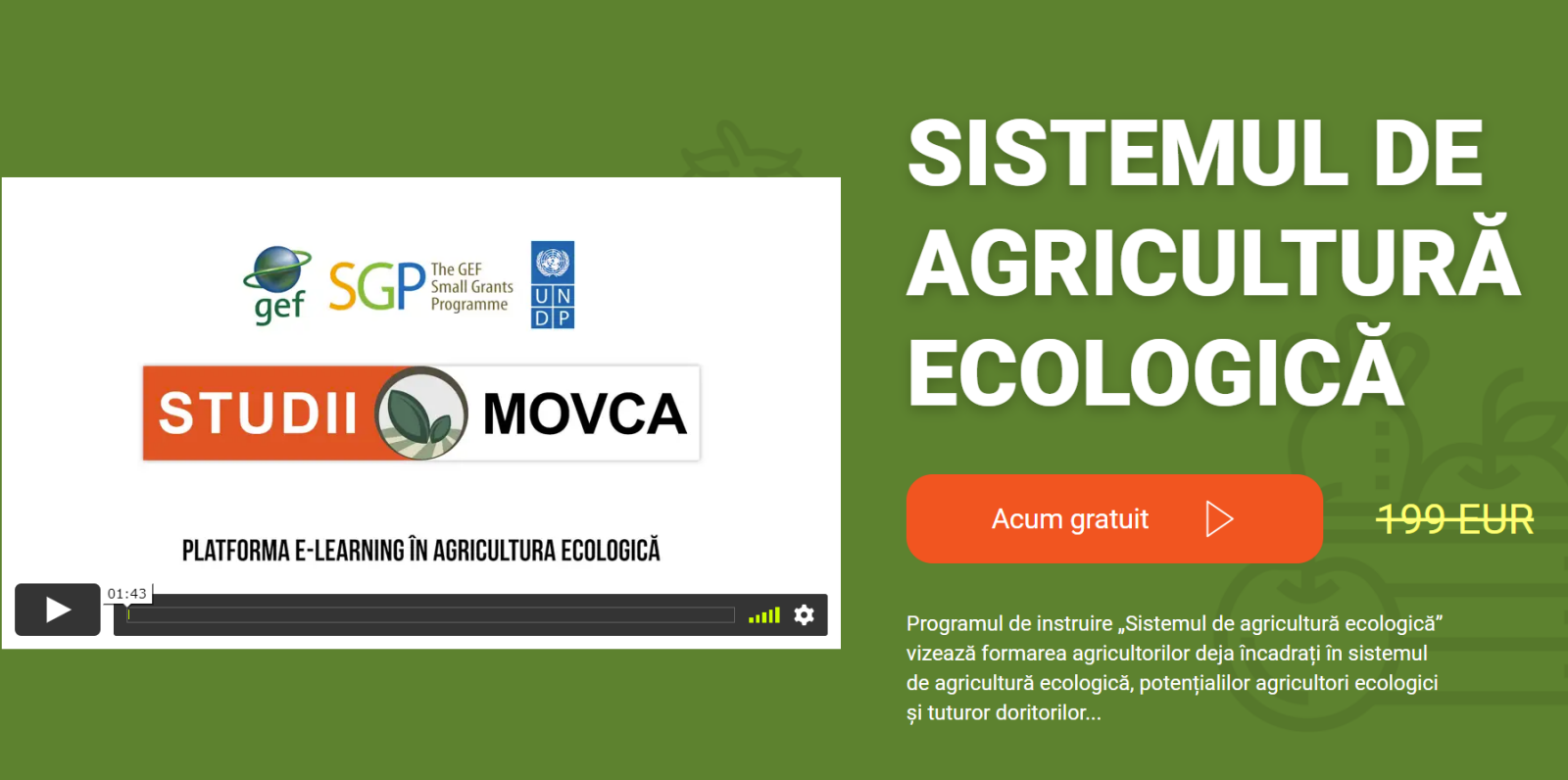 Curs Agricultura ecologică: Înregistrează-te acum pentru a participa gratuit