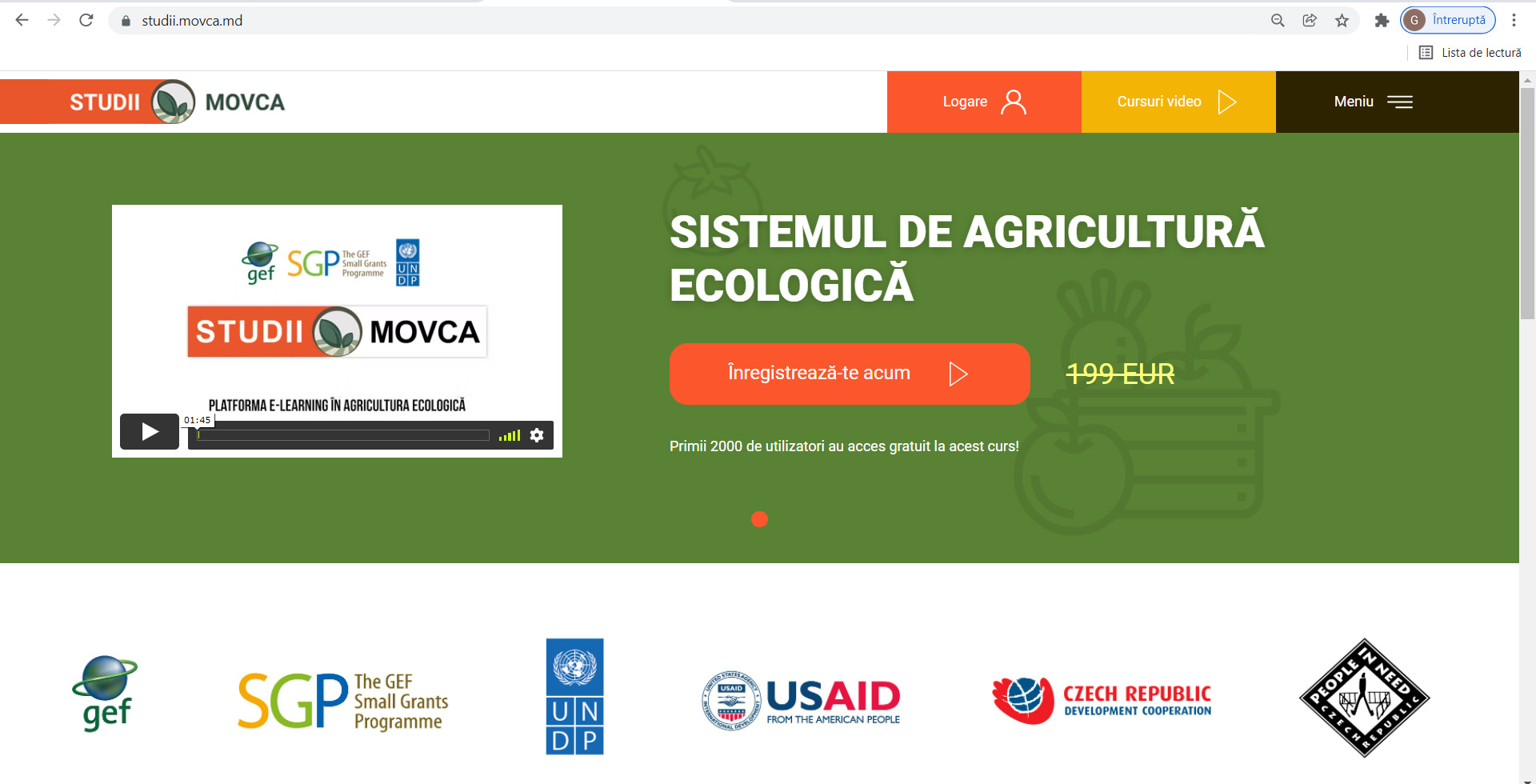 Optimizare a funcționalității platformei www.studii.movca.md