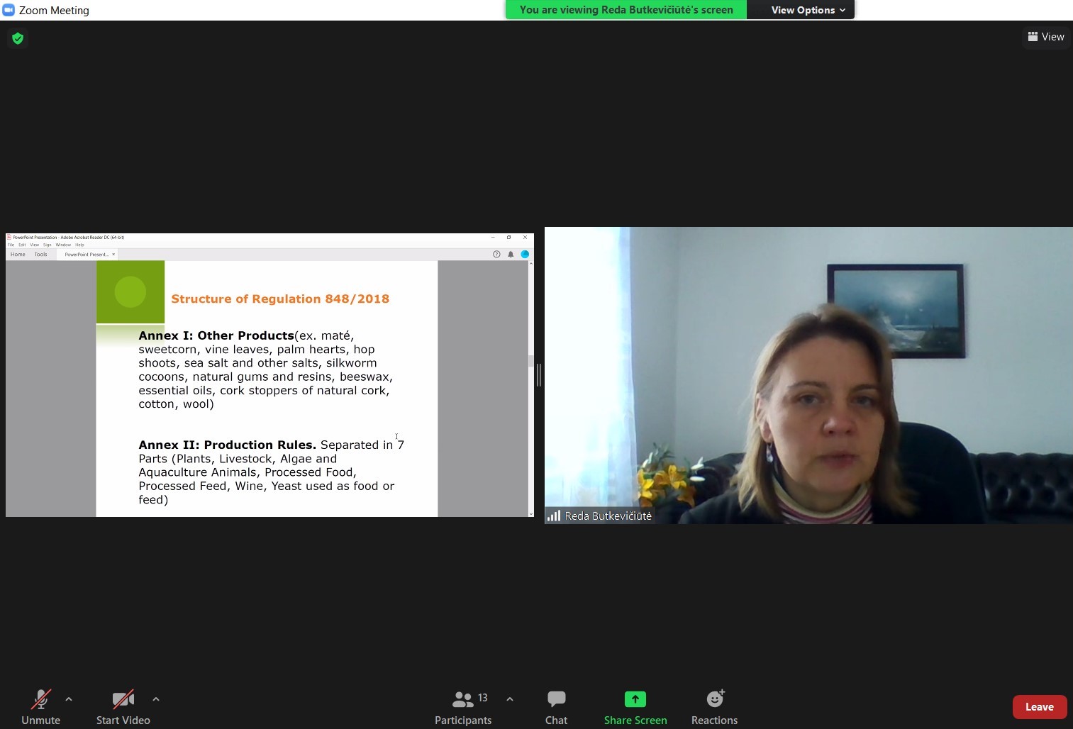 Seminar axat pe normele Uniunii Europene privind produsele ecologice