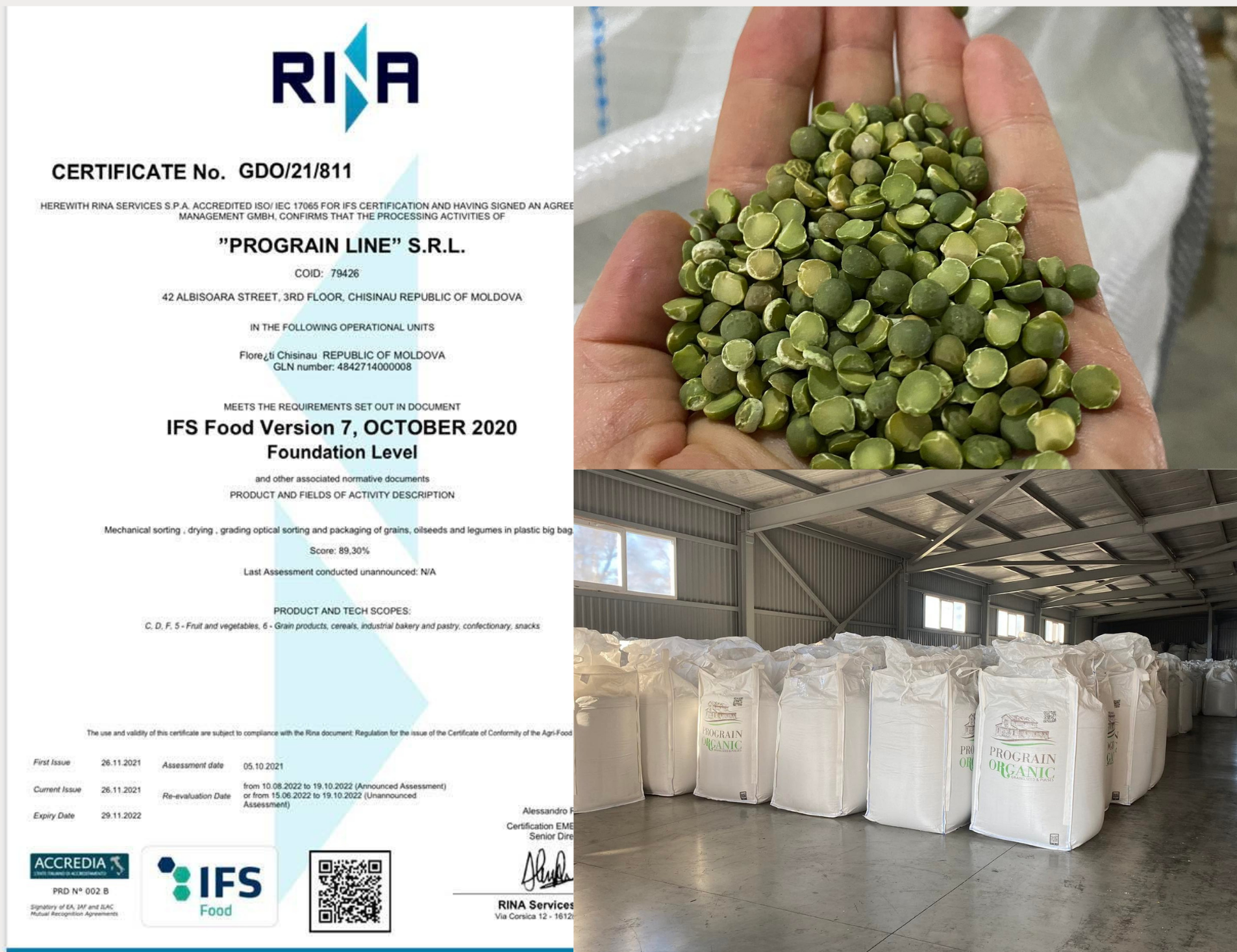 Compania „Prograin Line” a implementat standardul alimentar internaţional IFS