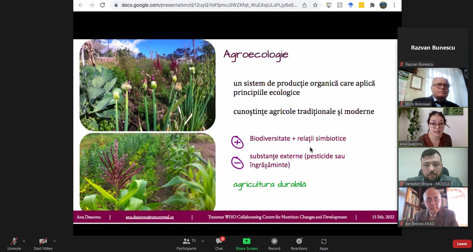 În sprijinul unei agriculturi durabile pentru o nutriție sănătoasă