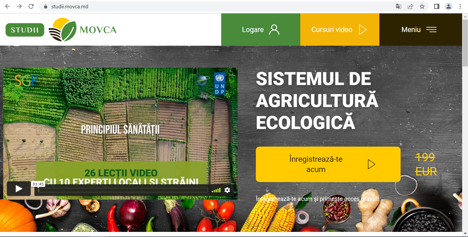 Optimizare a funcțiilor platformei de instruire online www.studii.movca.md